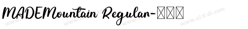 MADEMountain Regular字体转换